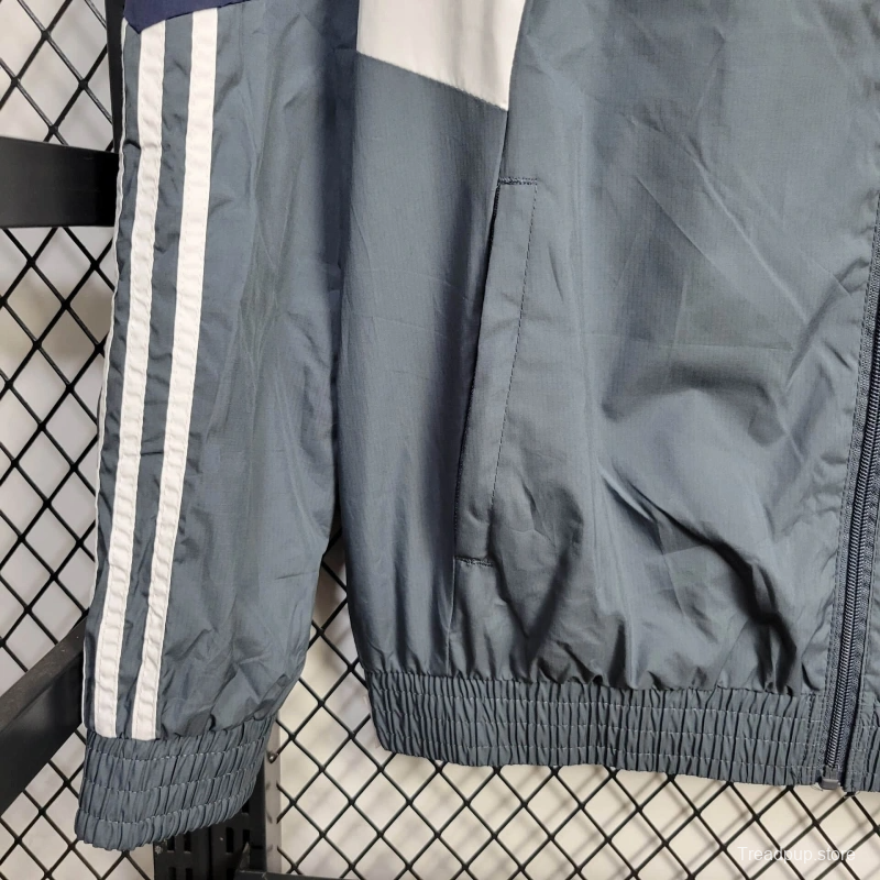 25/26 Real Madrid Jacket Grey Windbreaker