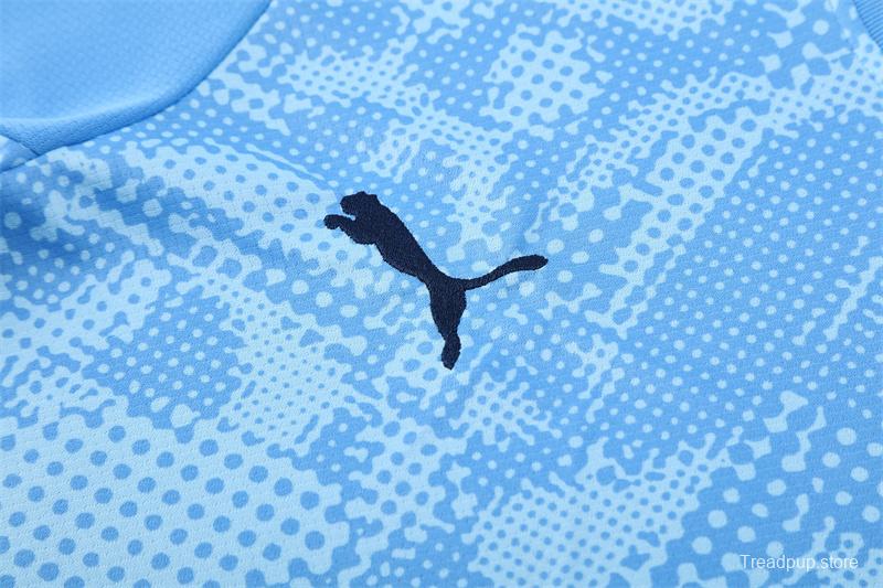 25/26 Manchester City Light Blue Camouflage with XS Short Sleeve+Soccer Shorts