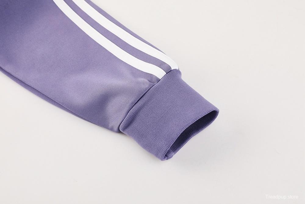 2025 Adidas Purple Full Zipper Jacket + Long Pants