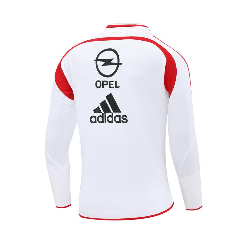 Retro 04/05 AC Milan White Half Zipper Jacket