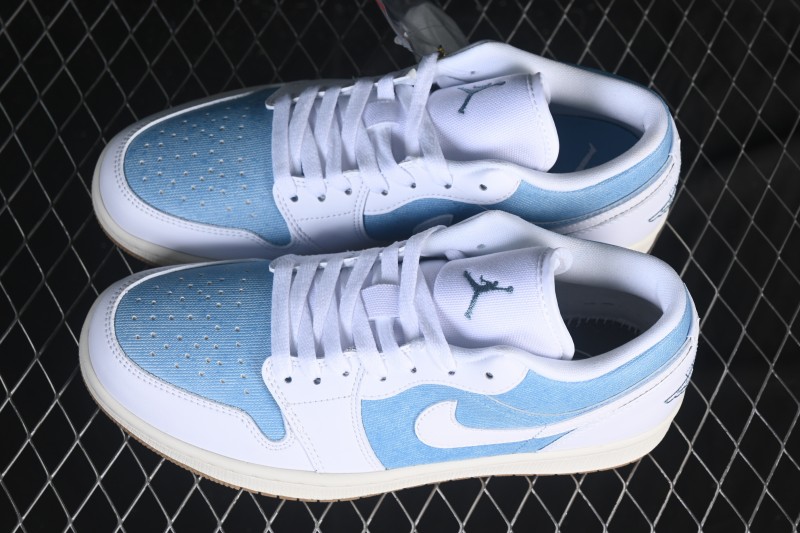 Nike Air Jordan 1 Low Denim Retro Basketball Shoes - HQ2004-400
