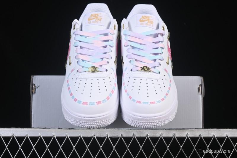 Nike Air Force 1'07 Low Four Hook Rainbow Cake Casual Sneakers - ZH0316-115