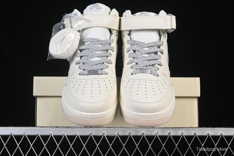Nike Air Force 1 Mid Light Gray Two-Tone Sole All-Star Starry Sky Mid-Top Casual Skate Shoes - XL0236-232