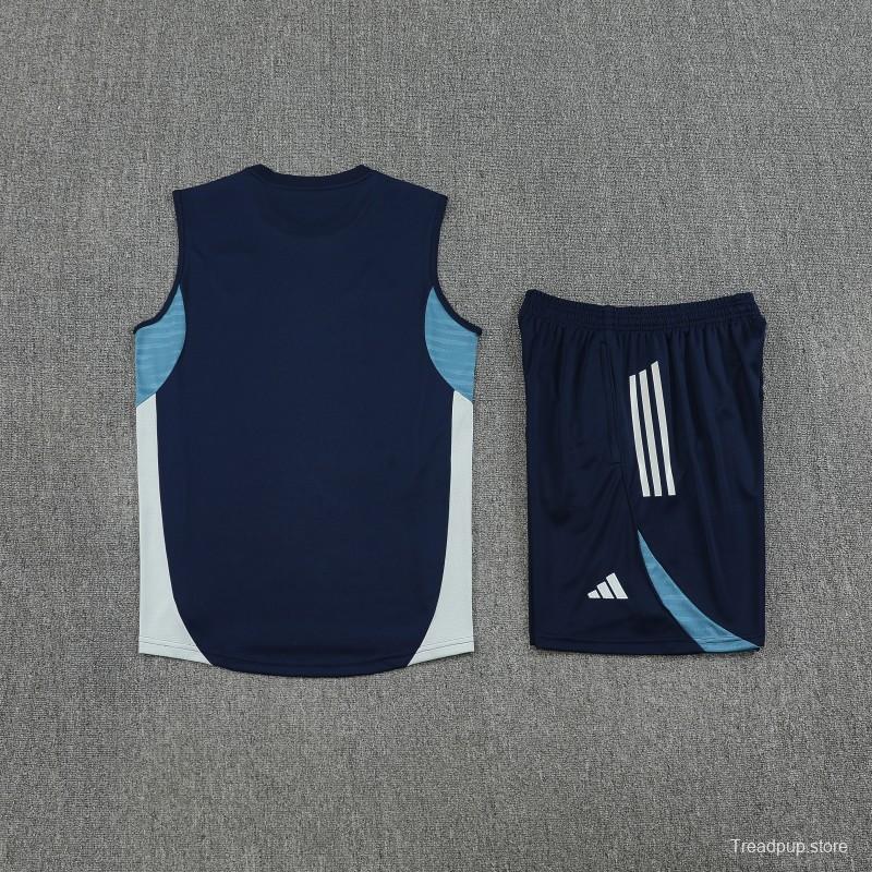 25/26 Real Madrid Navy Vest Jersey+Shorts