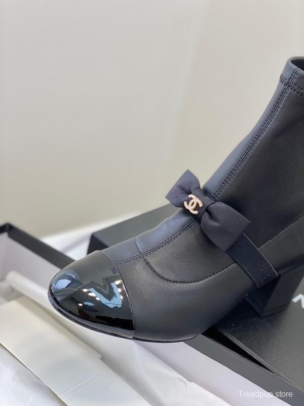 Chanel 2025/SS Autumn Winter Bow Mary Jane Ankle Boots - LY00320