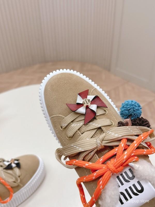 Miu Miu 3D Embroidered Platform Casual Shoes - LY00320/LY00340