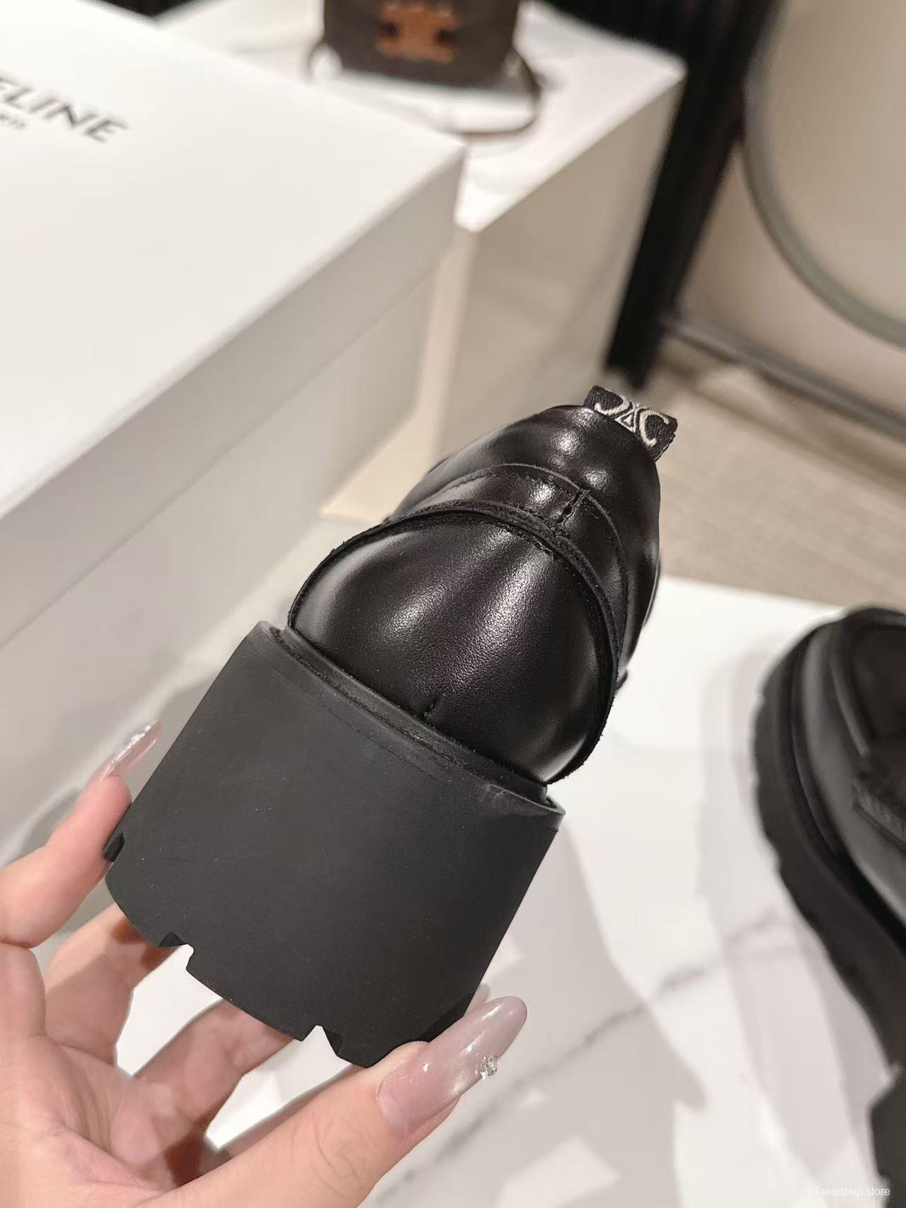 CELINE 2025/SS Lisa Same Style Platform Loafers - LY00300