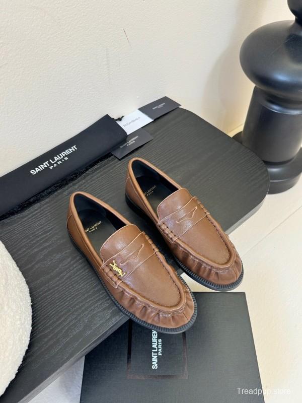 Saint Laurent Classic Loafer Leather Shoes - KFY00350