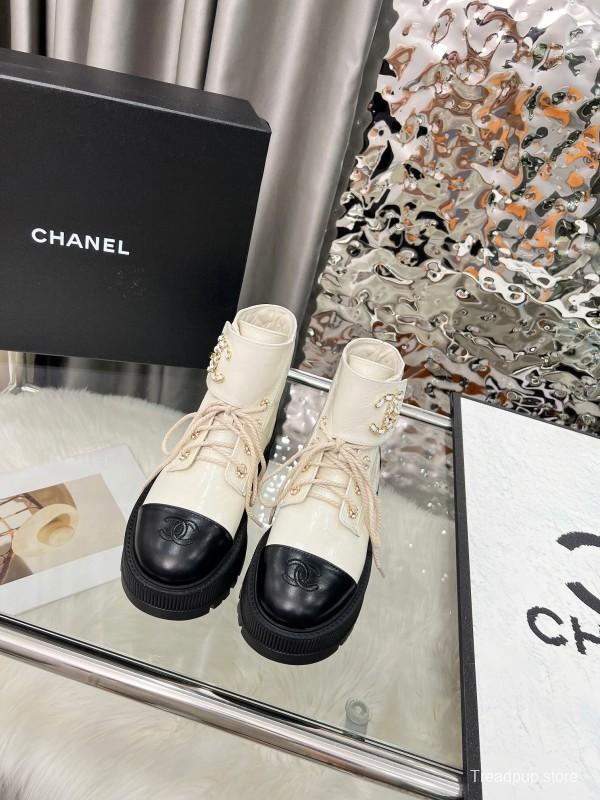 Chanel 2025/SS Autumn Winter New Boots with Double C Leather Buckle - LY00340