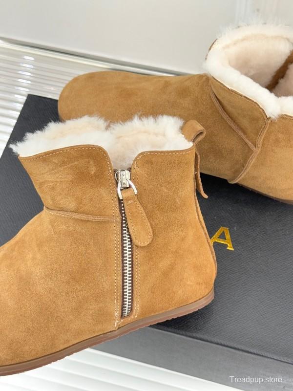 ALAIA Minimalist Side Zipper Retro Snow Boots - KFY00320