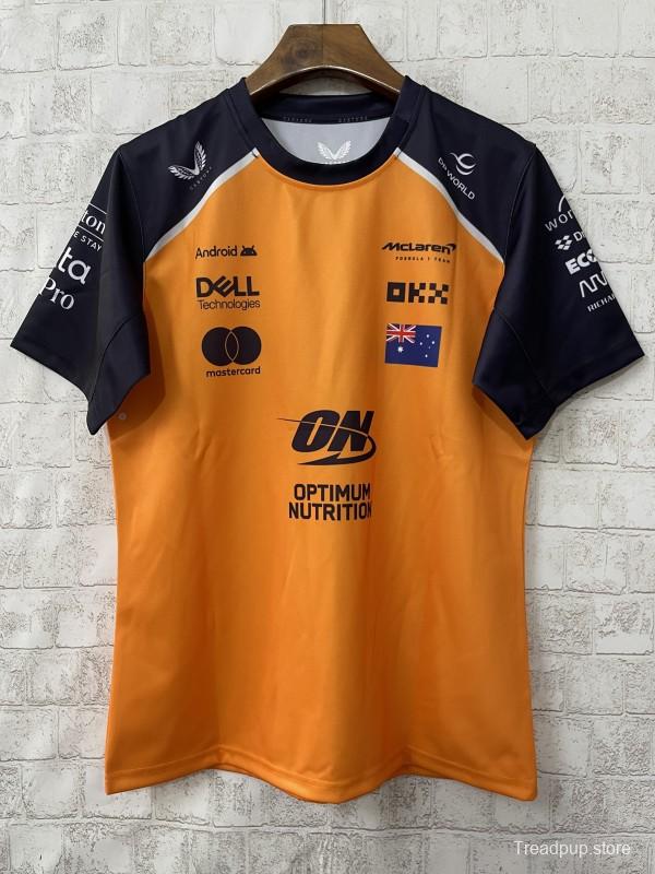 2026 F1 McLaren Racing Papaya Orange with Black Raglan Sleeves Jersey