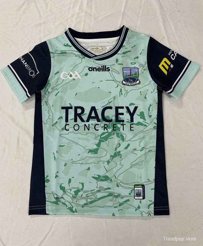 25/26 Kids Fermanagh GAA Mint Green with Camouflage Pattern Alternate Jersey