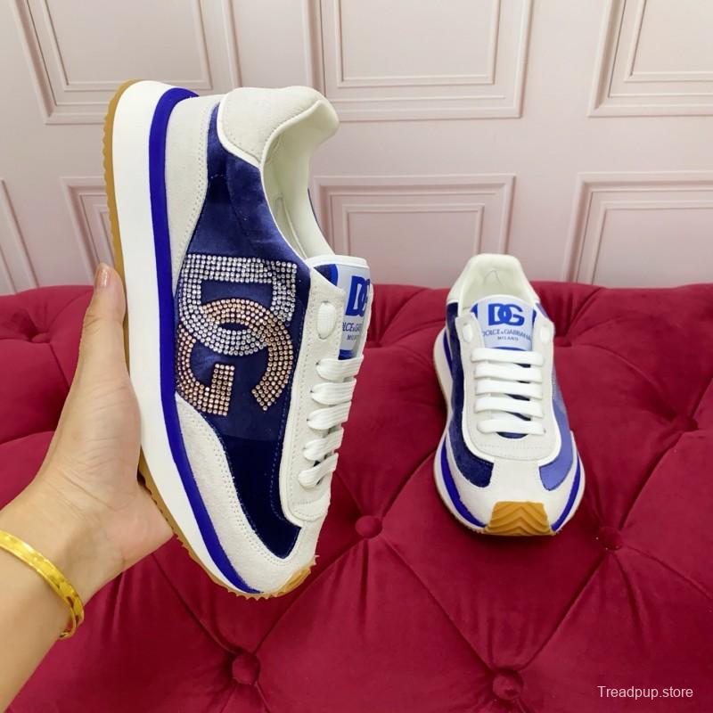 Dolce & Gabbana 2025/SS New Collection Luxury Embroidered Logo Sneakers with Imported Leather - AS00300