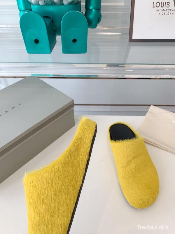 Marni 2025/SS Mule Shoes with Pony Hair - LY00