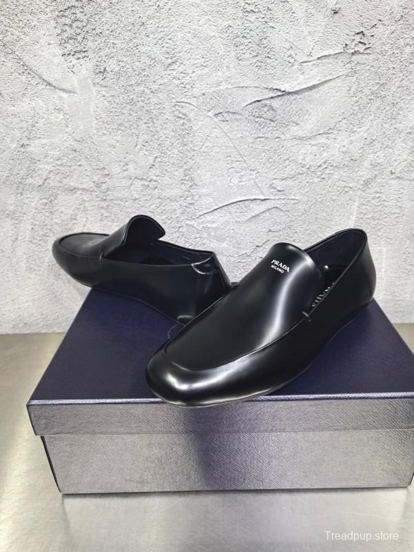 Prada Shuffle Monk Loafers Classic Retro Men's Leather Shoes - AS00380