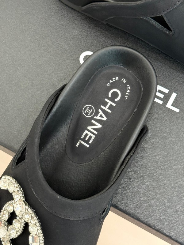 Chanel Classic CC Crystal Birkenstock Sandals - KFY00280