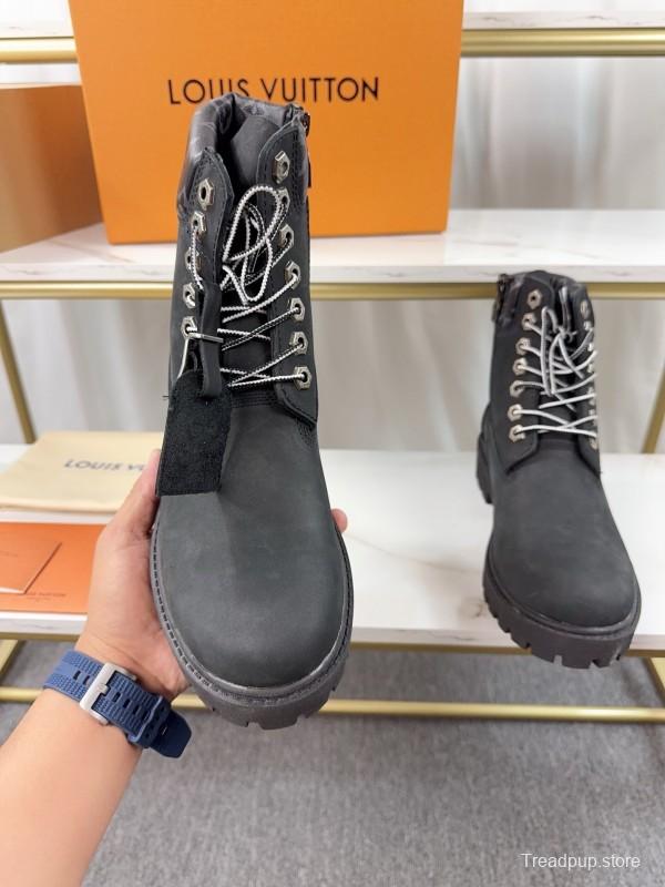 Timberland x LV Monogram Ankle Boots Waterproof Suede - LY00380