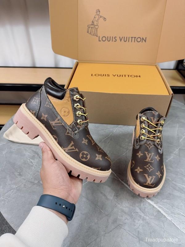 Timberland LV Monogram Waterproof Suede Leather 6-Inch Boots - LY00370