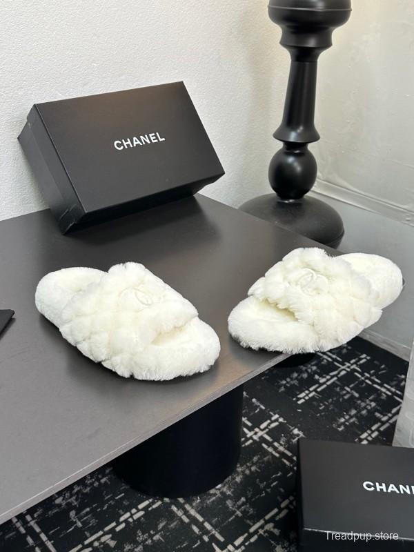 Chanel 2025SS Fashion Fur Slippers - LY00250