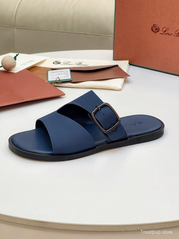 Loro Piana Spring Summer 2025 Men's Slippers with High-Quality Stitching and Comfortable Sole - AS00250