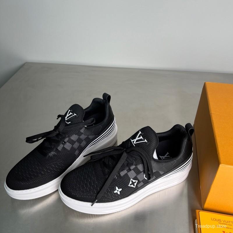 Louis Vuitton Beverly Hills Monogram Knit Sneakers with Imported IP Foam Sole - YC