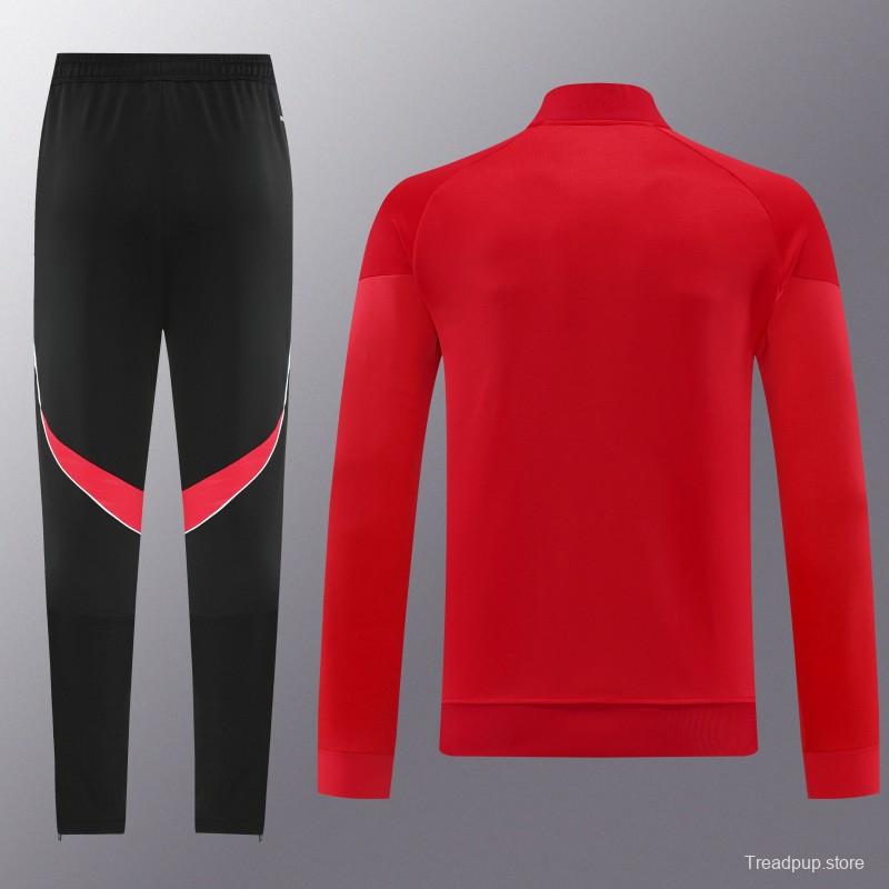 2025 Adidas Red Full Zipper Jacket+Long Pants