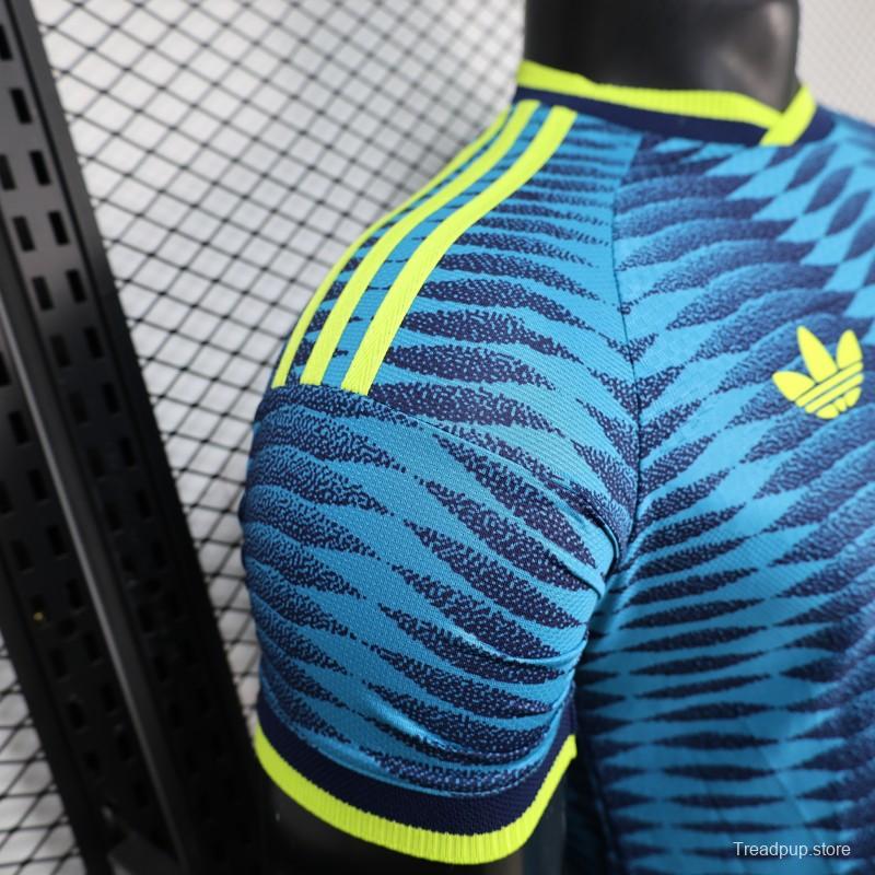 2026 Player Version Colombia Blue with Wavy Zigzag Pattern Jersey