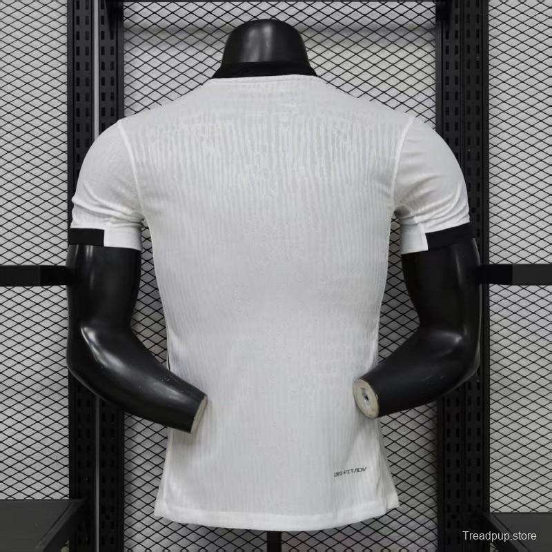 Player Version 26/27 Vasco da Gama Away White with Black Diagonal Sash Jersey