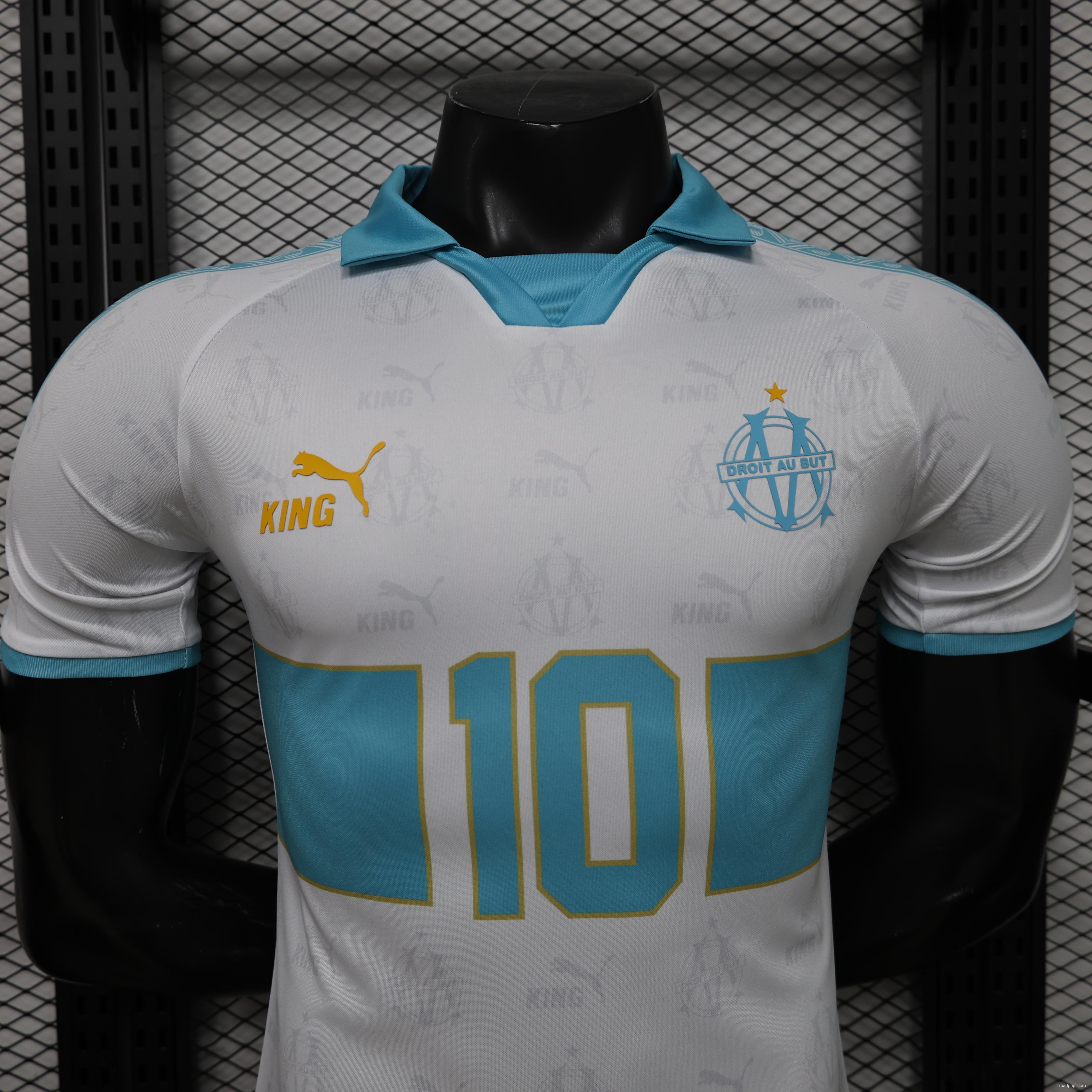 Player Version 26/27 Olympique de Marseille White with Sky Blue Special Edition Jersey