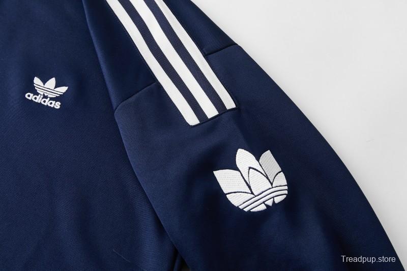 2026 Adidas Navy Blue Full Zipper Jacket + Long Pants