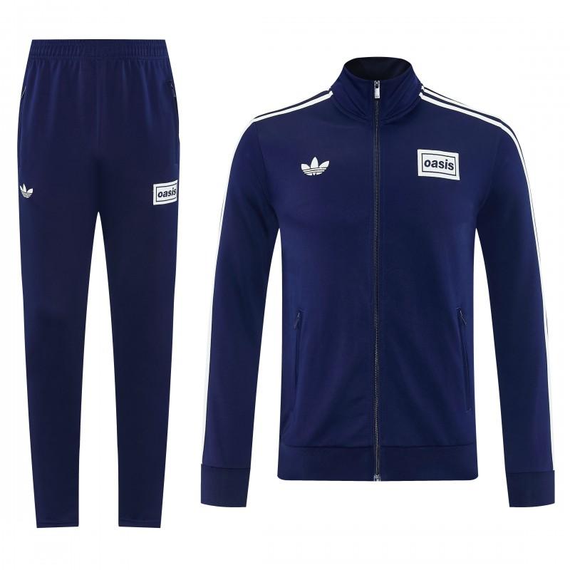 2026 Adidas Navy Blue Full Zipper Jacket + Long Pants