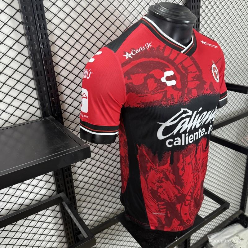 Player Version 25/26 Club Tijuana Red & Black home Jersey