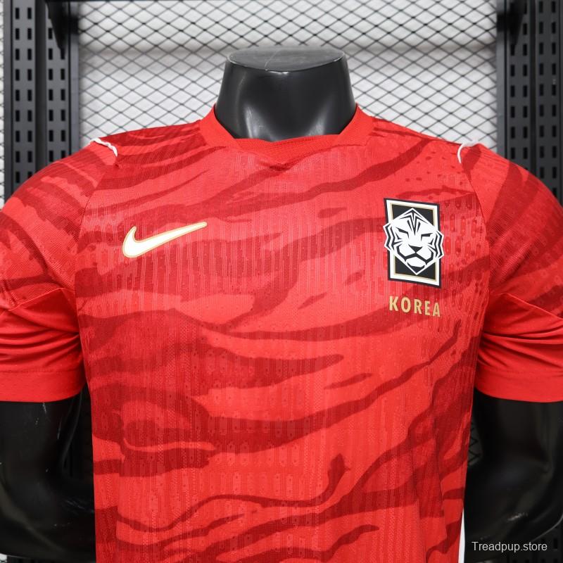 Player Version 2026 South Korea  Red  Home Jersey