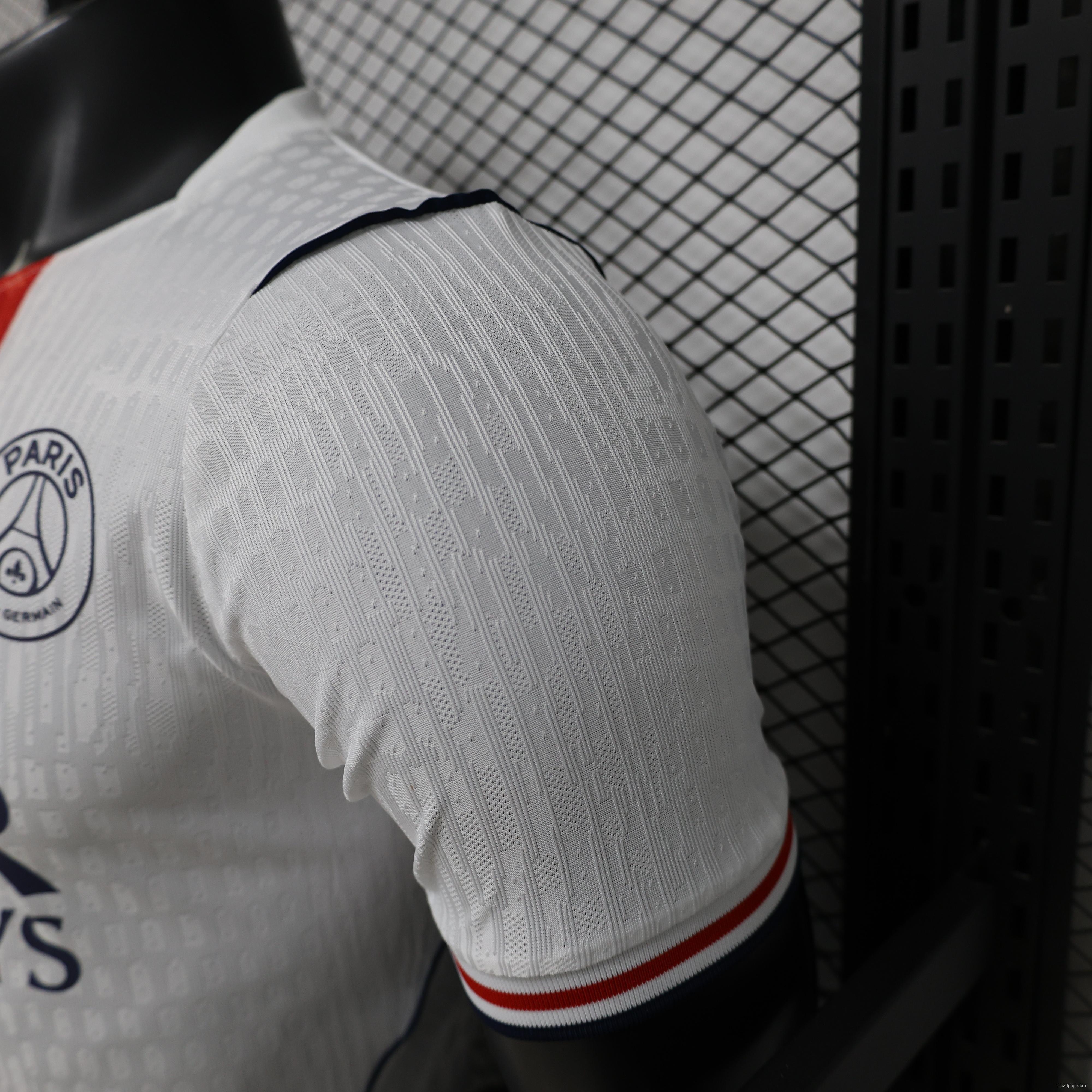 Player Version 26/27 Paris Saint-Germain Away  White & Navy/Red Stripe Special Edition Jersey
