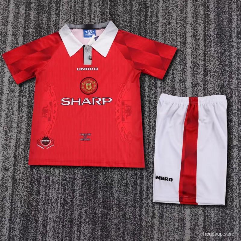 Retro Kids  96/97 Manchester United Home Jersey