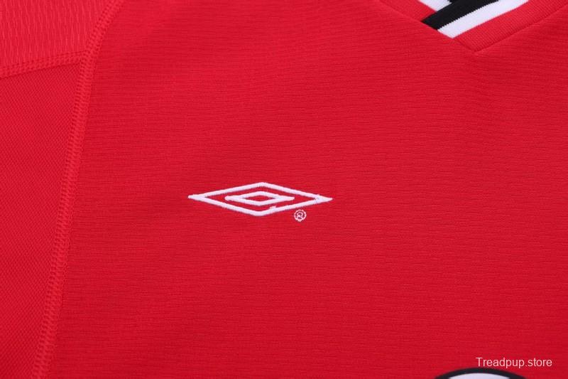 Retro 2000/02 Kids Manchester United Red Home Jersey