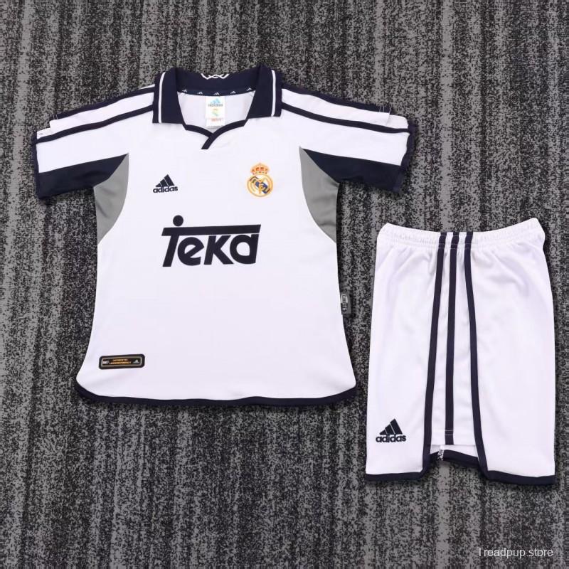 Retro Kids 00/01 Real Madrid Home Jersey