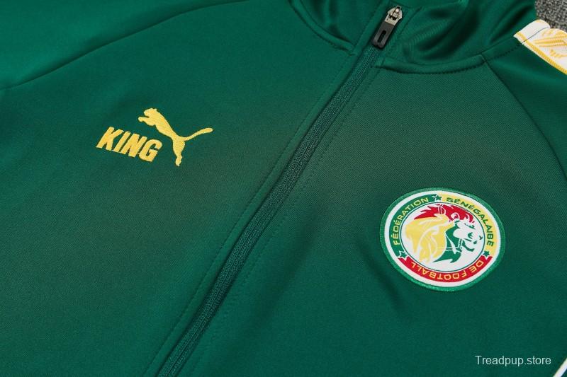 26/27 Senegal Green Full Zipper Jacket Tracksuit + Long Pants