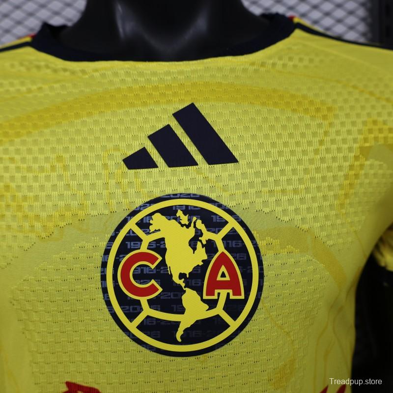 Player Version 26/27 Club América Yellow  Home Jersey