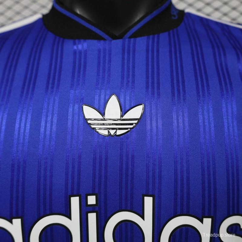 Player Version 2026 Adidas Originals Retro Style Royal Blue Stripe Football Jersey