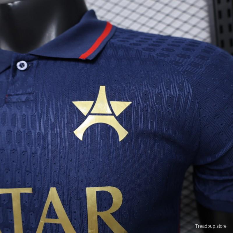Player Version 26/27 PSG Blue Polo Collar Jersey