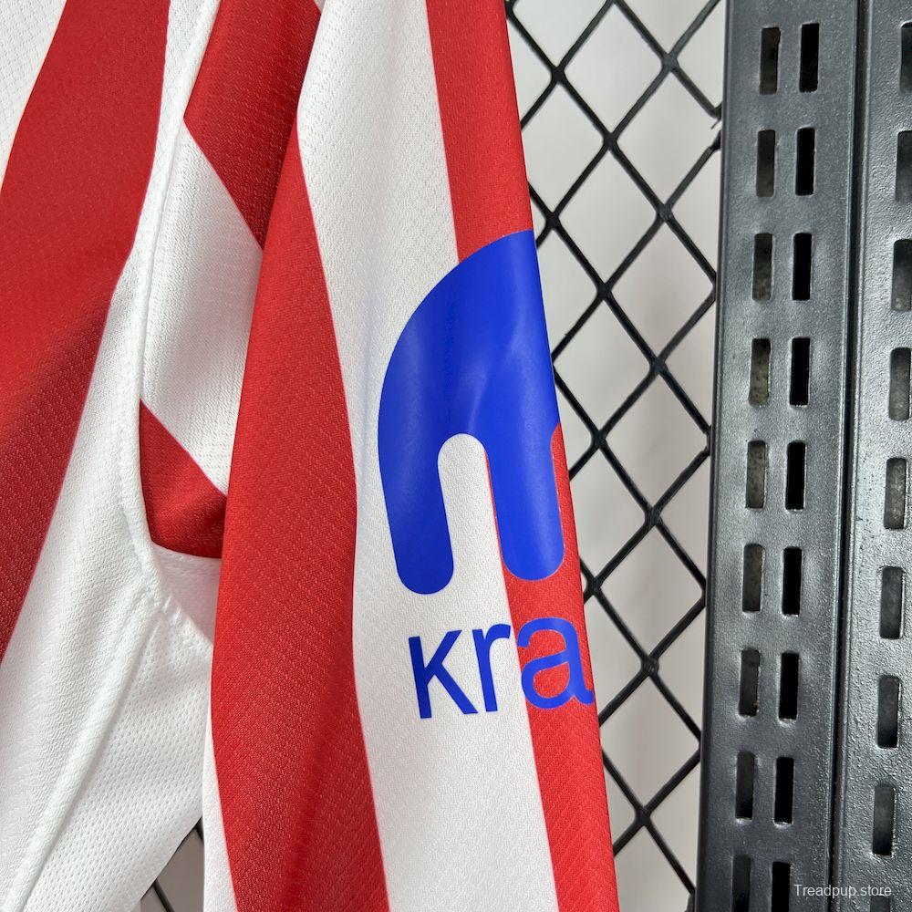 2025/26 Mens Atletico Madrid Home Long Sleeve Jersey