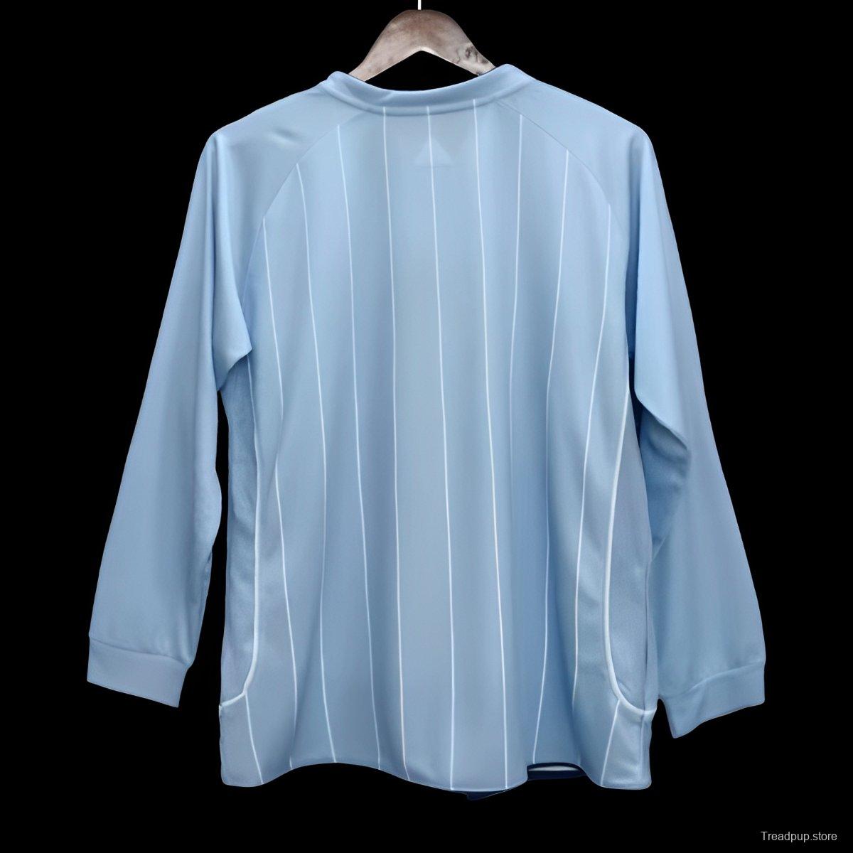 Retro 07/08 Manchester City Home Long Sleeve Soccer Jersey