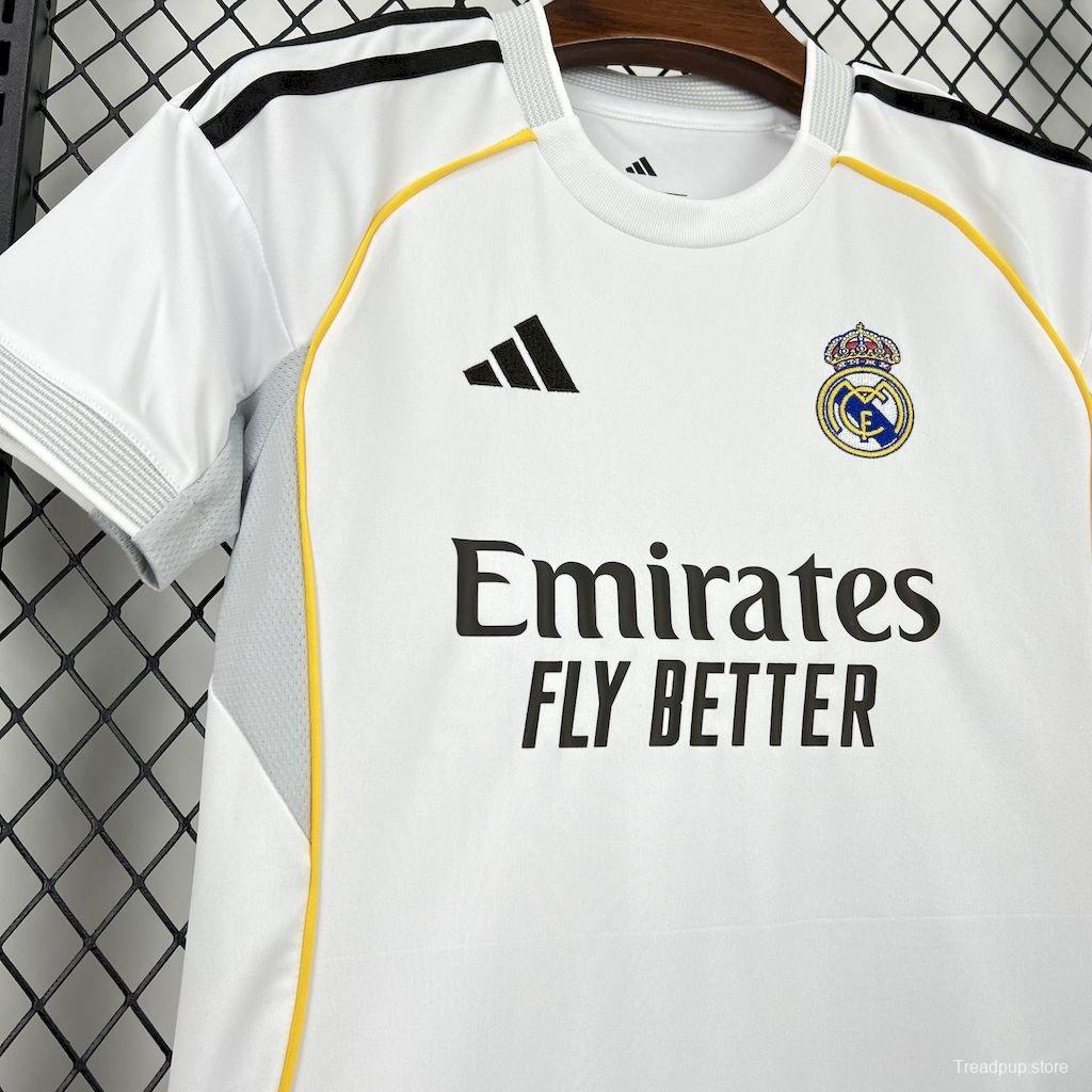 25/26 Kids Real Madrid Home Jersey