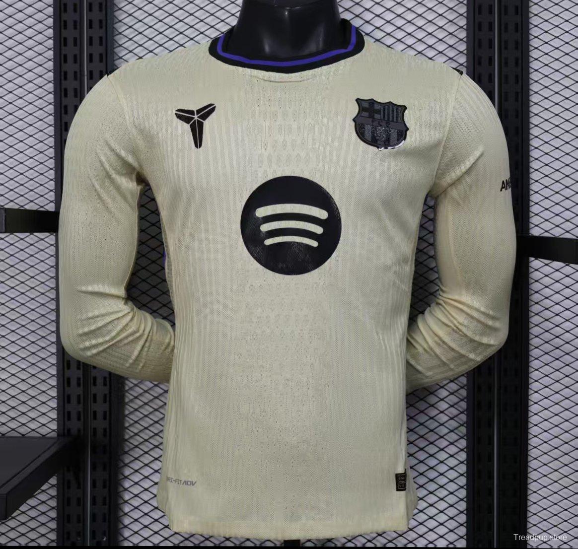 Player Version 25/26 Barcelona  Away Long Sleeve Jersey