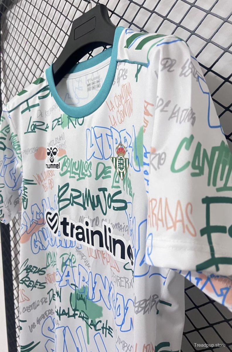 25/26 Real Betis White Graffiti Training Jersey