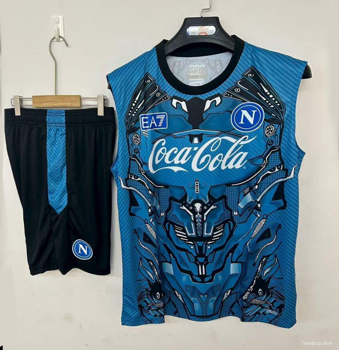 25/26 Napoli Blue Vest Jersey Blue+ Shorts