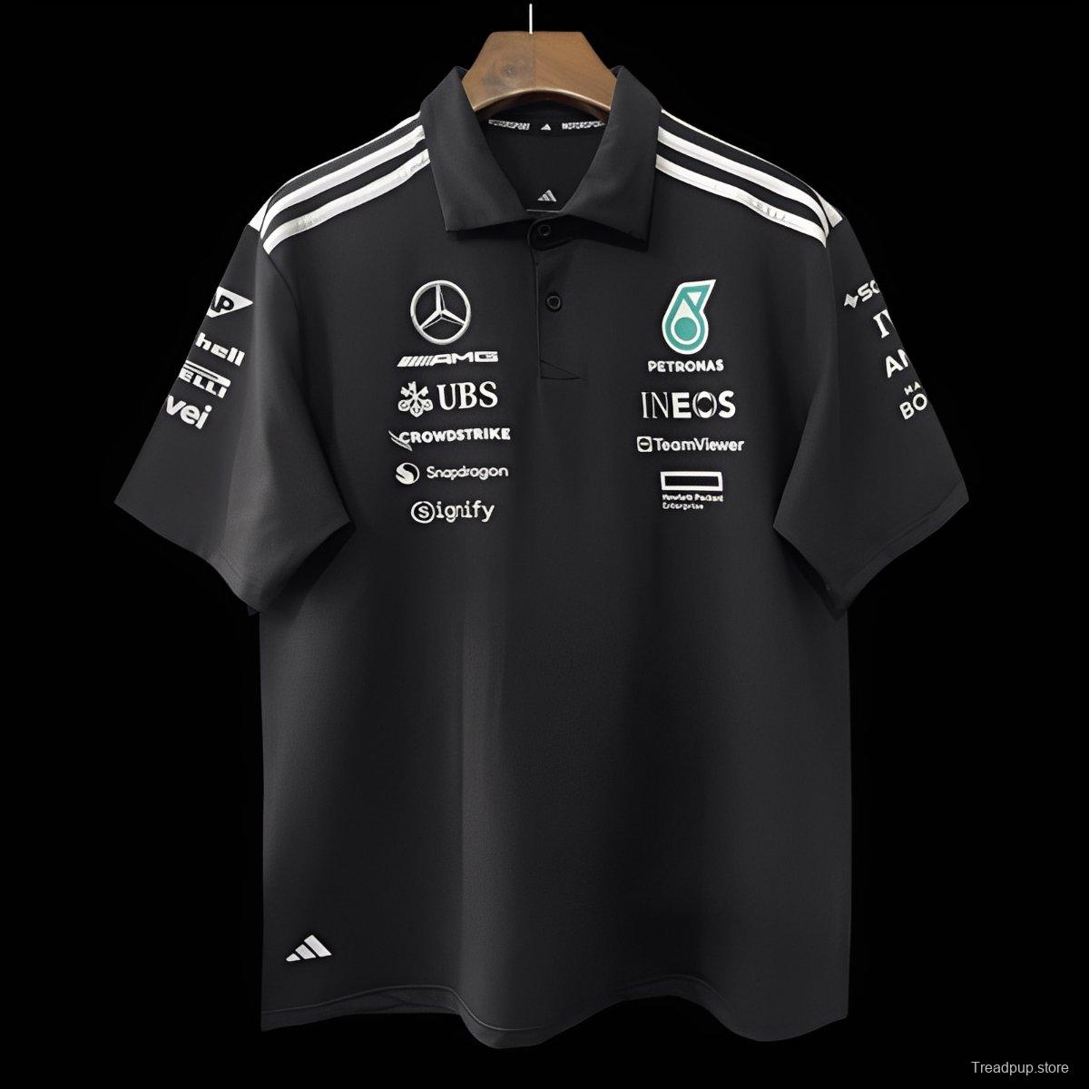 2026 F1 Mercedes-AMG Petronas F1 Team Black Polo Shirt