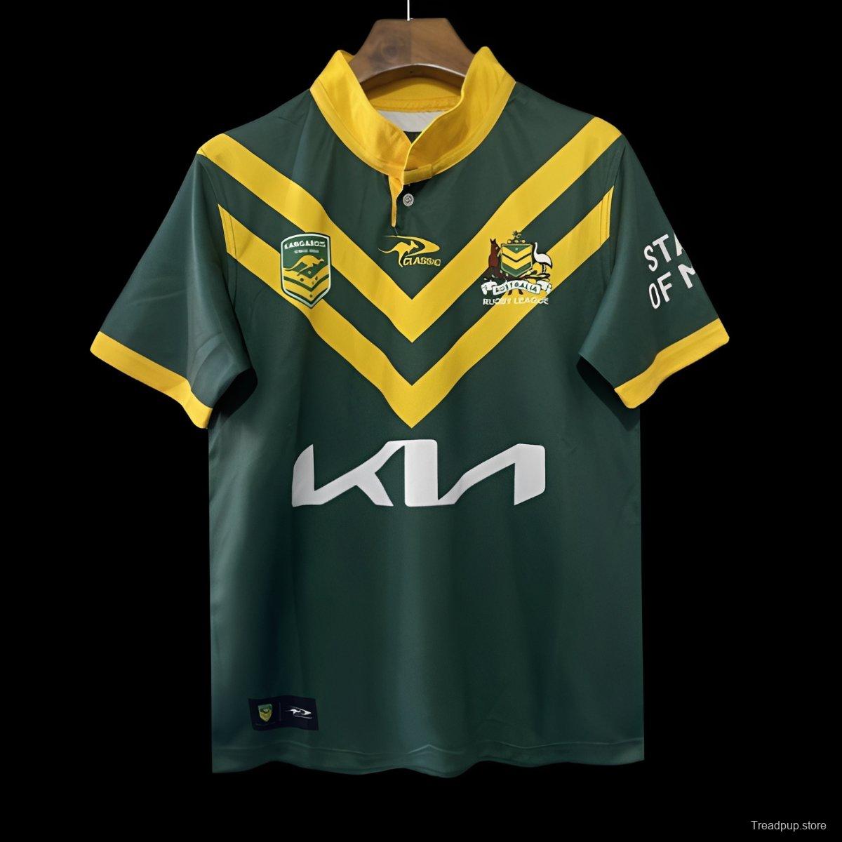 2026 Australia Kangaroos Green with Gold V Chevron Jersey