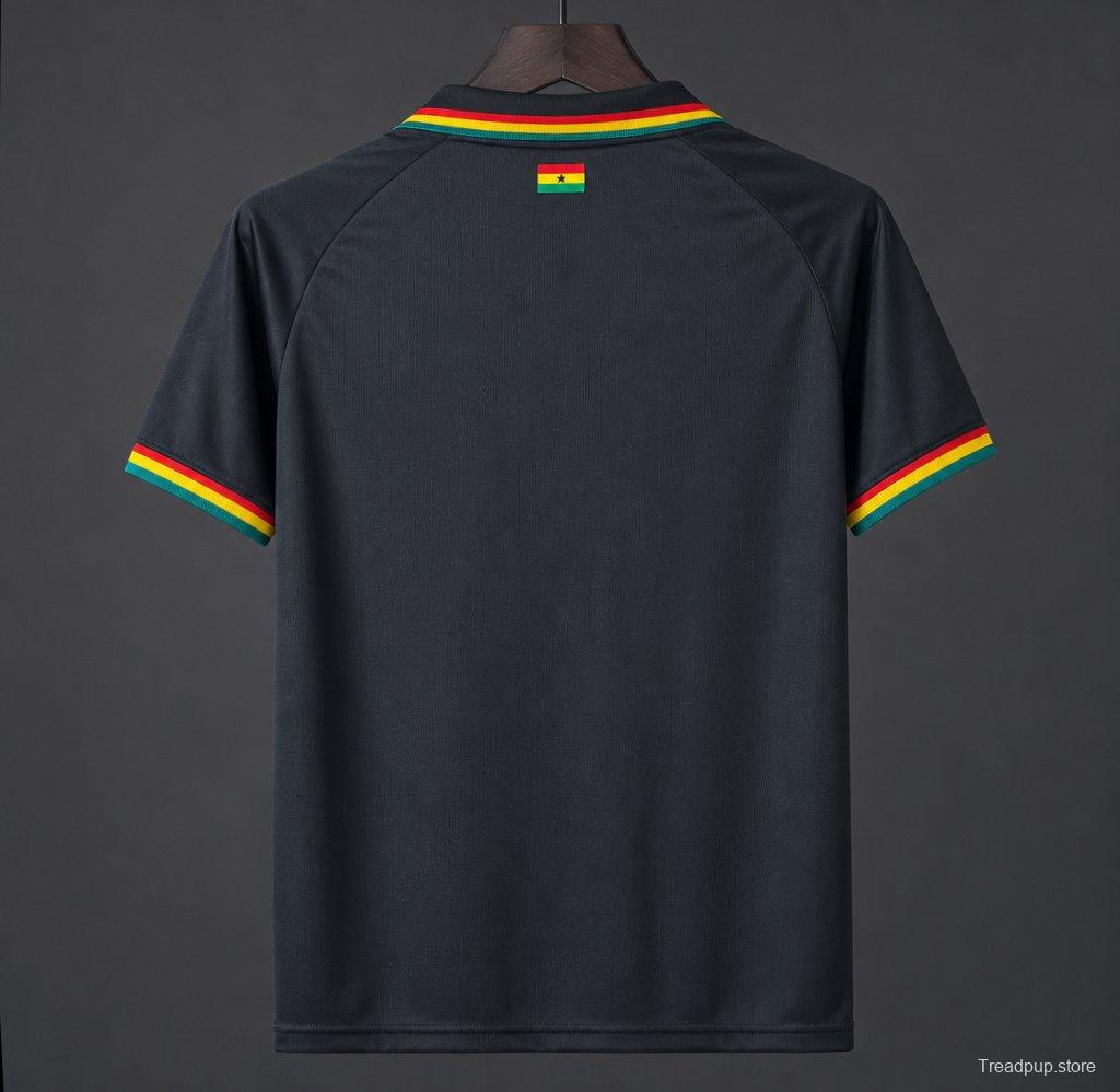 2026 Ghana Heritage Collection Black Polo Jersey.